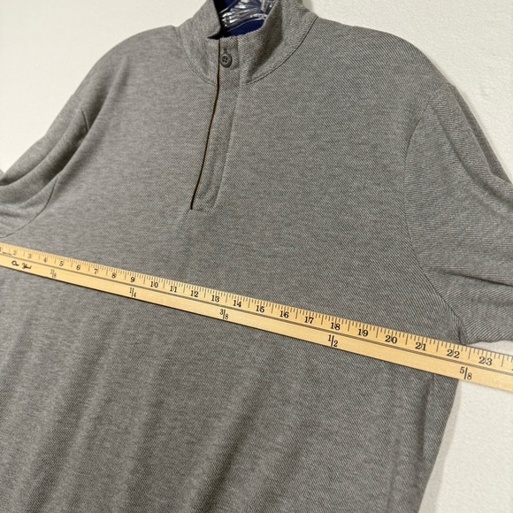 johnnie-O Emerson LARGE 1/4 Zip Gray button golf - Picture 3 of 10